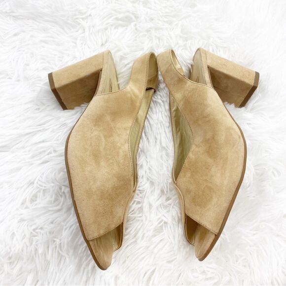 Paul Green Riviera Peep Toe Suede Slingback Heeled Sandal 5 - Picture 6 of 10